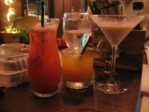 Cocktail course: caipirinha de fruta, espicy mango and horchata martini
