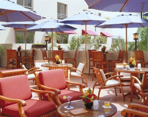 Le Troque terrace bar at Le Merigot hotel