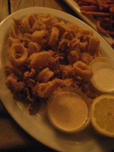 Polenta fried calamari