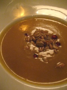 Roasted kambocha soup