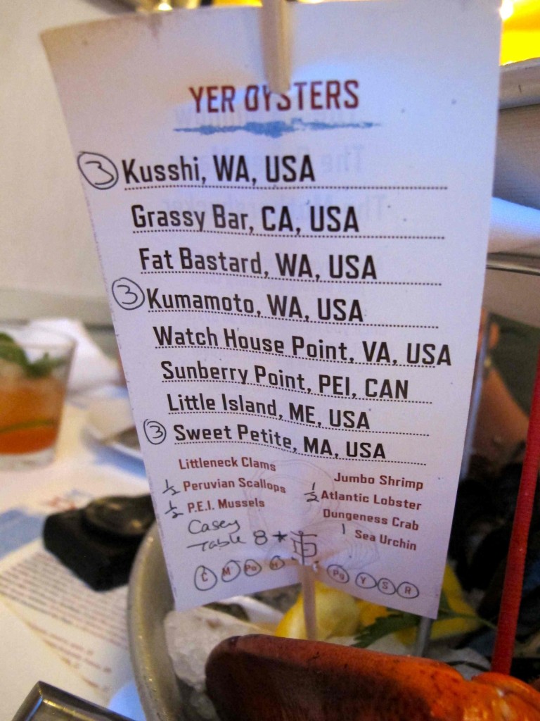 Oyster list