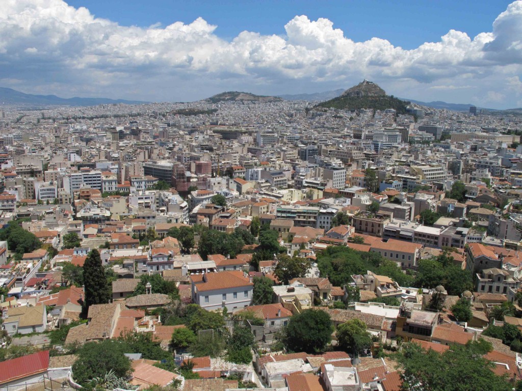 View of Mount Lycabettus from the Acropolis