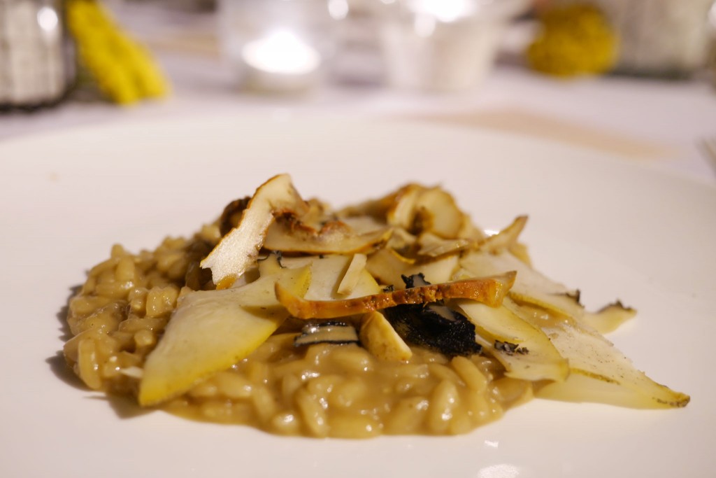 Abalone and porcini mushroom risotto