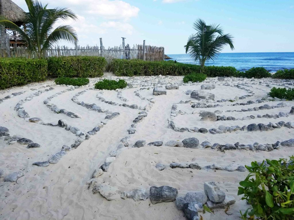 Meditation labyrinth at Maya Tulum