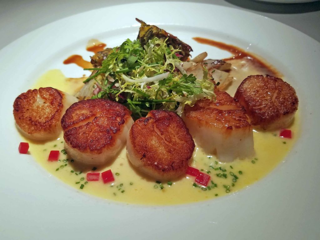 Scallops at Blue Water Cafe 